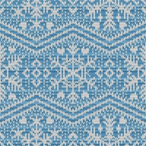 Fair Isle Snowflakes Light Blue