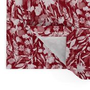 upside floral winter red