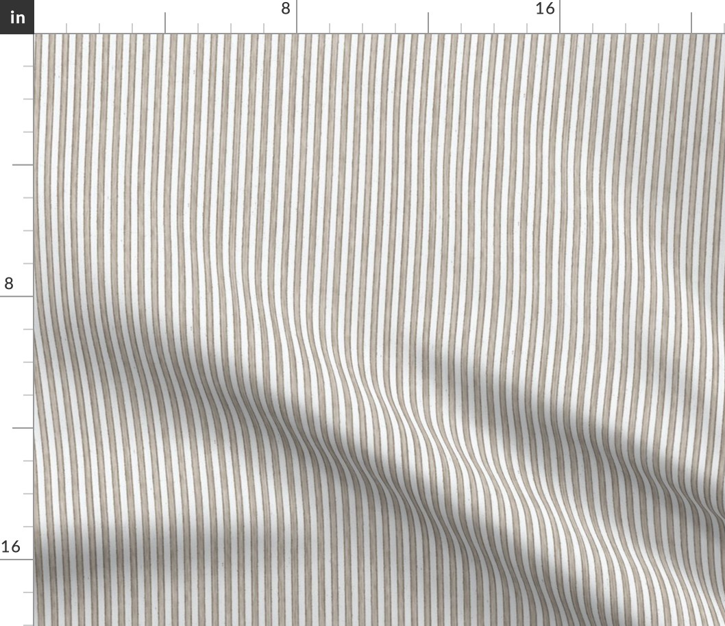 Faded French Stripe - Brown