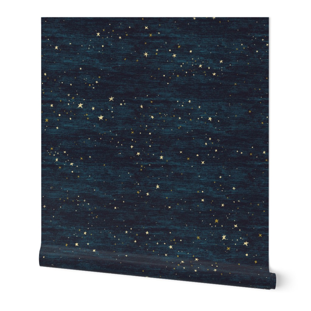 Night Sky Stars Midnight Blue, space , night sky, Christmas star, nursery, baby boy, gender neutral nursery, 