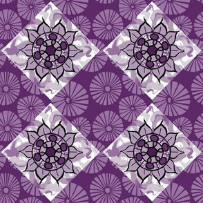 Purple Floral Square