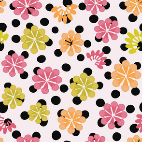 Floral Polka Dots Pattern