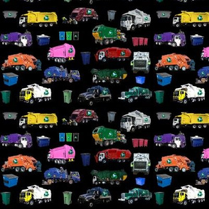 Garbage Truck Collage Small