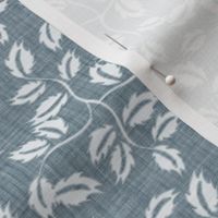 Faded French Rose Leaves - Blue