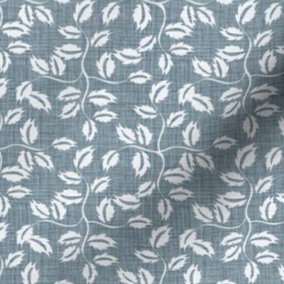 Faded French Rose Leaves - Blue