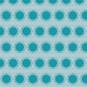 Sketchy Hexis of Silver Mist on Summer Teal