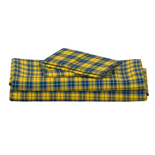  Plaid in Navy Blue and Yellow