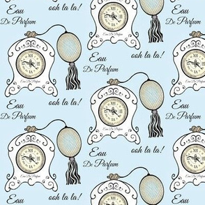 Très Féminin / Vintage Clock lgt. blue 