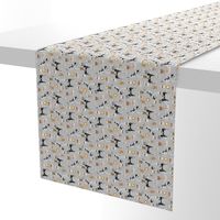 SMALL - great dane coffee fabric - smaller version - grey