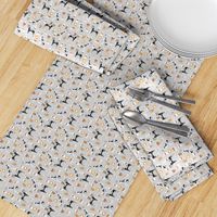 SMALL - great dane coffee fabric - smaller version - grey