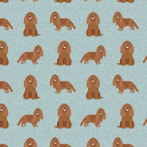 SMALL - cavalier king charles spaniel fabric, dog fabric, ruby cavalier fabric, dog breeds fabric, dog breed fabric - pet quilt b coordinate