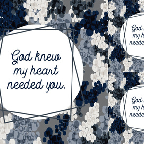 1 blanket + 2 loveys: god knew my heart needed you // navy champagne fizz on charcoal