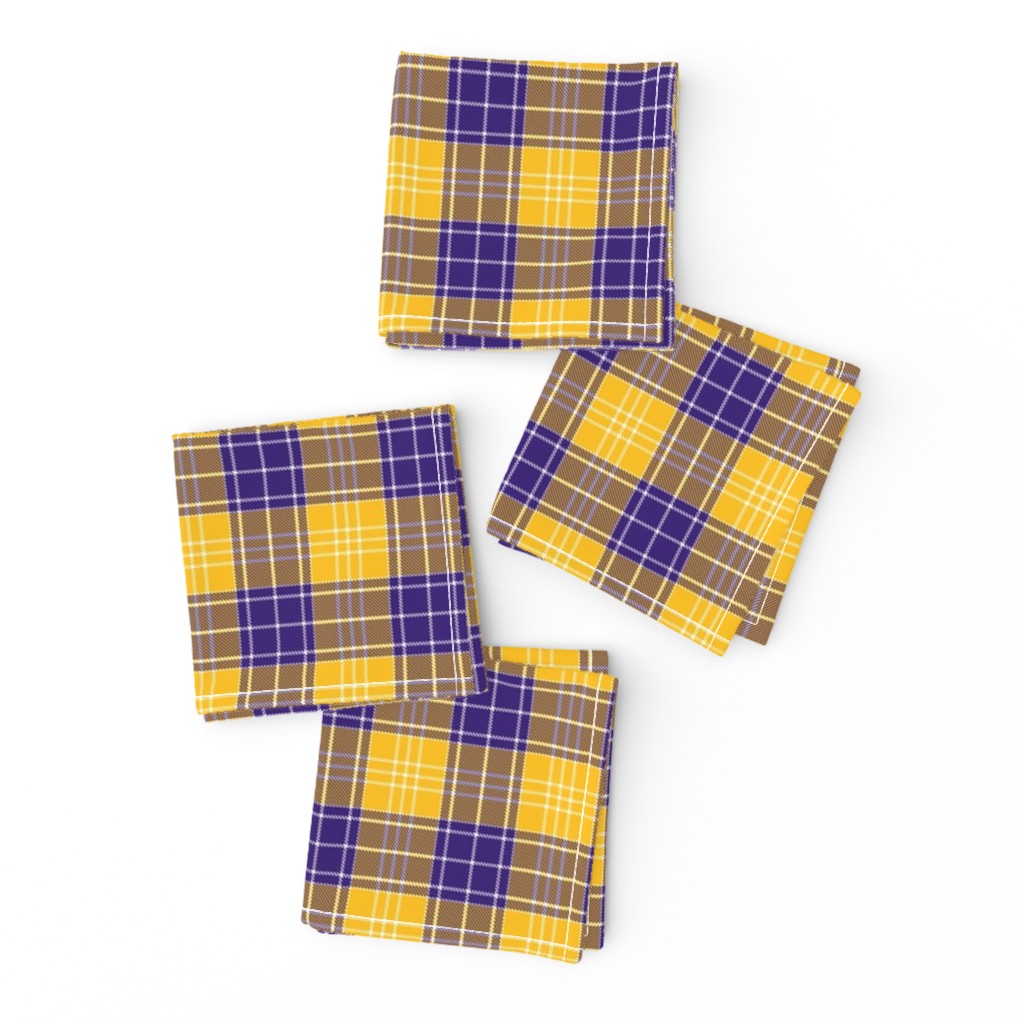 Gold Purple Plaid