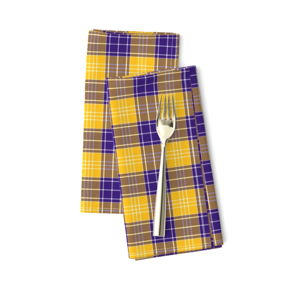 Gold Purple Plaid