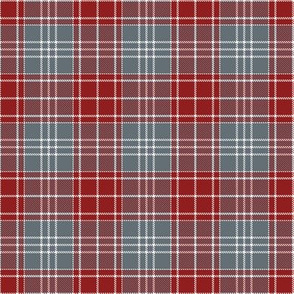 Crimson Red Gray and White Plaid