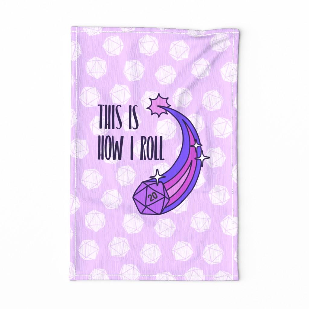 This is How I Roll Tea Towel in Purple