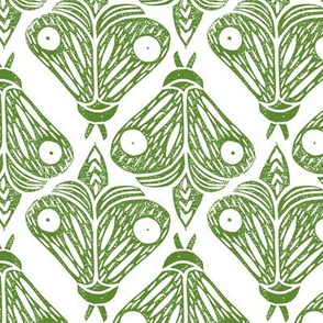 Linocut Butterflies green