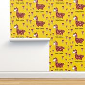 Dala Llama, large scale, colorful yellow red light blue black white