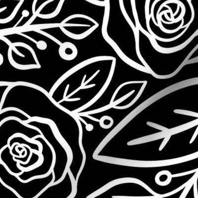 Roses in black & white