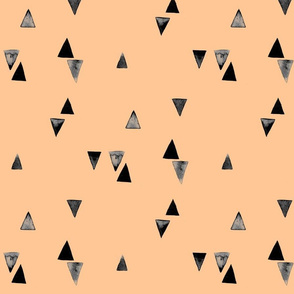 Watercolour Triangles on Peach