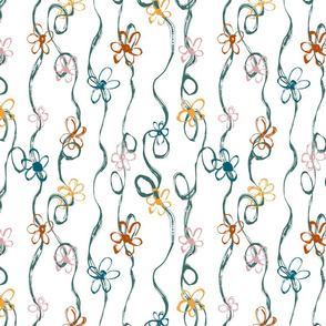 scribble vines with flowers
