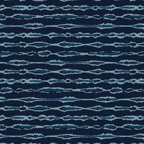 Grunge Stripes Hand Drawn Seamless Vector Pattern. Indigo Organic