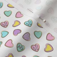 (micro scale) heart sugar cookies - valentines - pastel toss C18BS