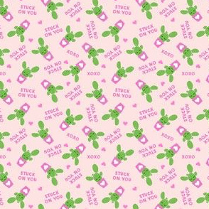 (micro scale) Stuck on you - Cactus Valentines - light pink C18BS