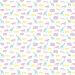 (micro scale) safari animals - pastels C18BS