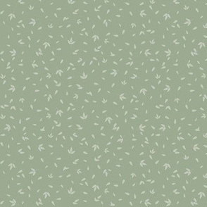 Garden Path Leaf Scatter: Sage Green Small Print