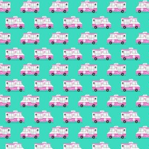 (micro scale) ice cream trucks (pink and teal) C18BS