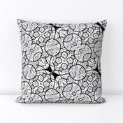 Persian Color Swirl Designs Black and White Coloring