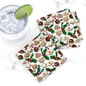 Traditional Christmas Cookies with Holly Berries extra small print