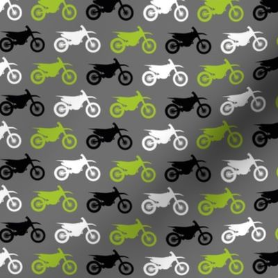 Motocross/Lime Dirtbikes on Grey