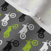 Motocross/Lime Dirtbikes on Grey