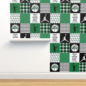 Basketball//Celtics - Wholecloth Cheater Quilt