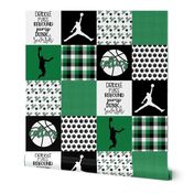 Basketball//Celtics - Wholecloth Cheater Quilt