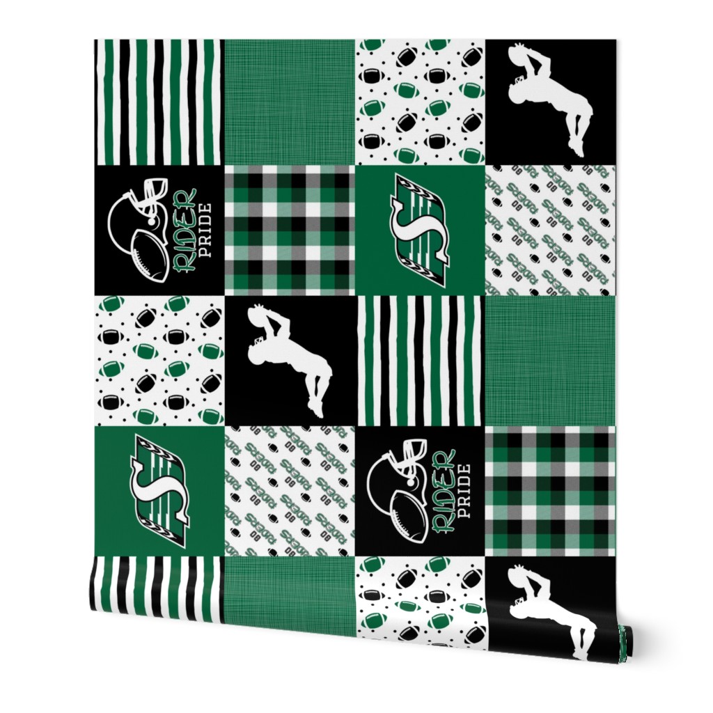 Football//Rider Pride - Wholecloth Cheater Quilt - Rotated