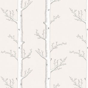 Birch Forest on Antique White // large