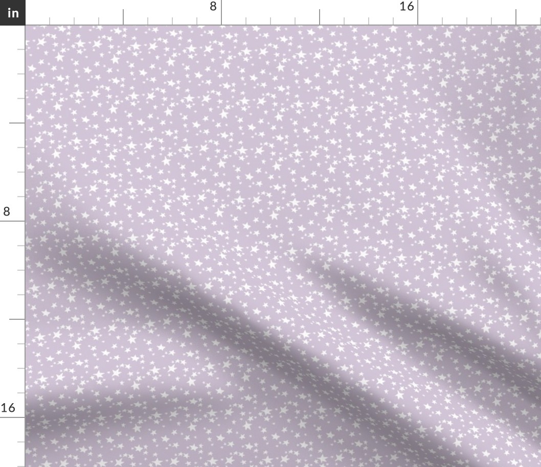 MINI - star // stars fabric lavender pastel light purple design andrea lauren fabric