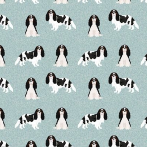 SMALL - cavalier king charles spaniel fabric, dog fabric, tricolored cavalier fabric, dog breeds fabric, dog breed fabric - pet quilt b coordinate