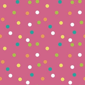 Spring Is Here Polka Dots On Pink