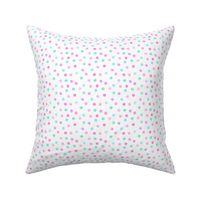 (extra small scale) polka dots - pink, purple, blue, green C18BS