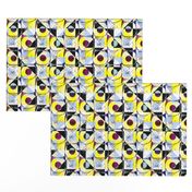 Toilet Paper Mosaic - yellow and lilac