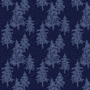 Evergreen Trees - Navy polar