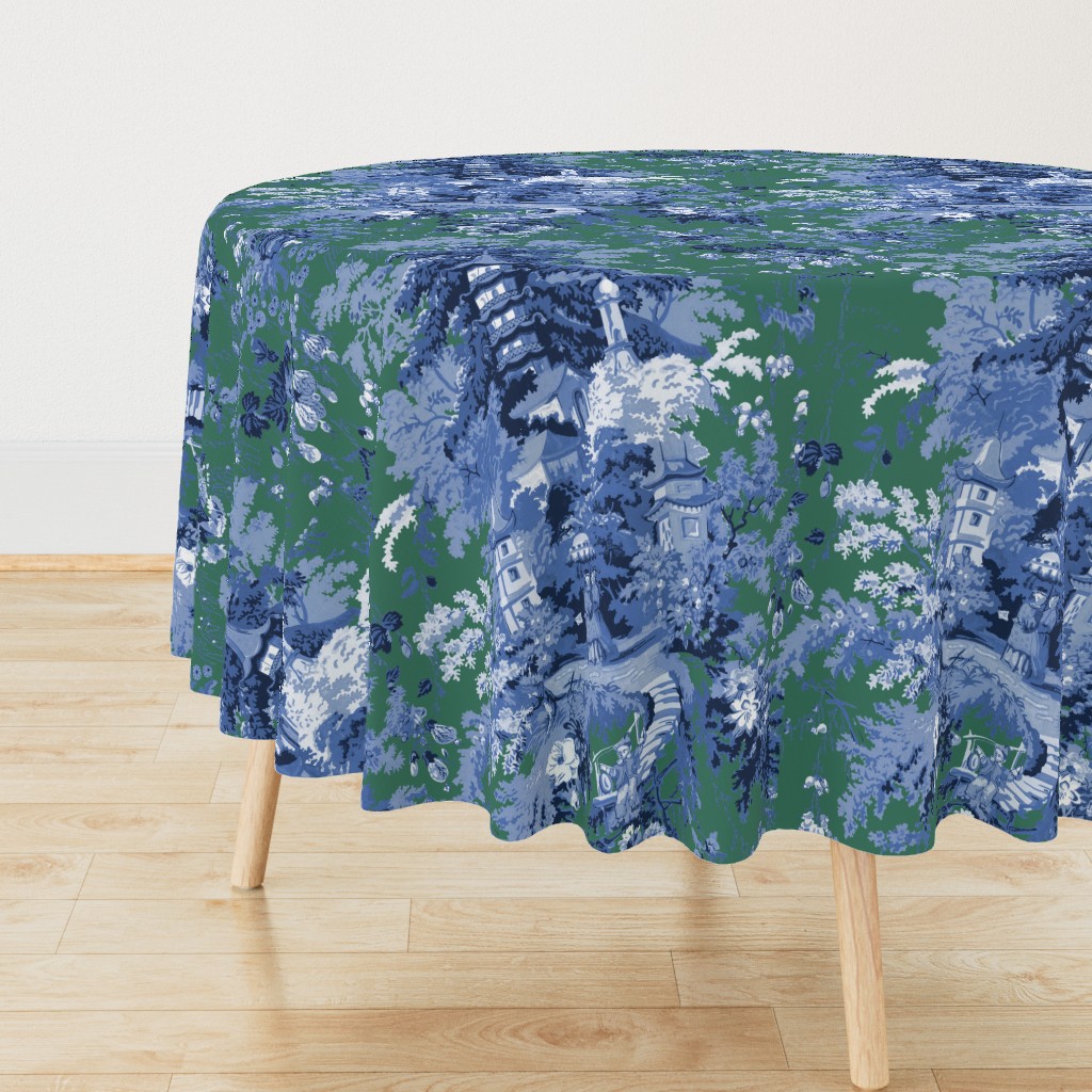 Chinoiserie Palace ~ Custom Blue and Green  