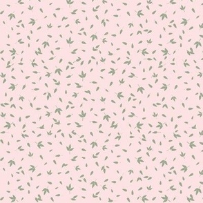 Garden Path  Leaf Scatter: Millennial Pink Small Print