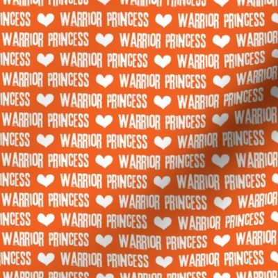 warrior princess - orange Awareness Ribbon 
