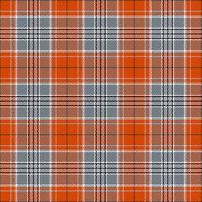 Plaid in Orange and Gray Black and White
