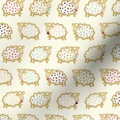 Gold Sheep Stripe / White